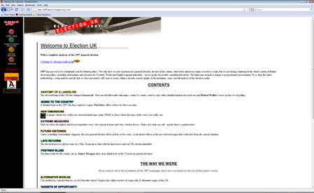 1997 UK General Election web site
