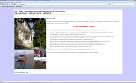 Allt Beag web site