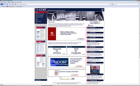 Trucost web site